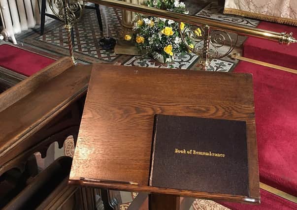 The book of condolences was only displayed for a short period of time