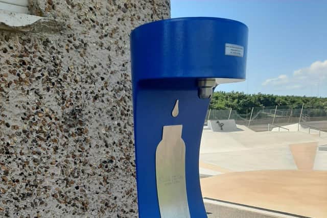 A new water bottle refill station has now been installed at The Salts Skatepark in Seaford. 

Picture: Seaford Town Council SUS-190609-134500001