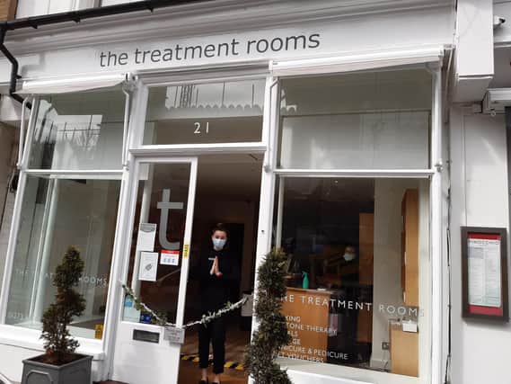Leah Barsby, head receptionist at The Treatment Rooms, was excited to be open again and said the salon was already booked up for the next two weeks