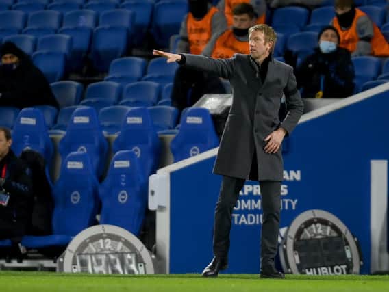 Brighton manager Graham Potter.  (Photo by Mike Hewitt/Getty Images)