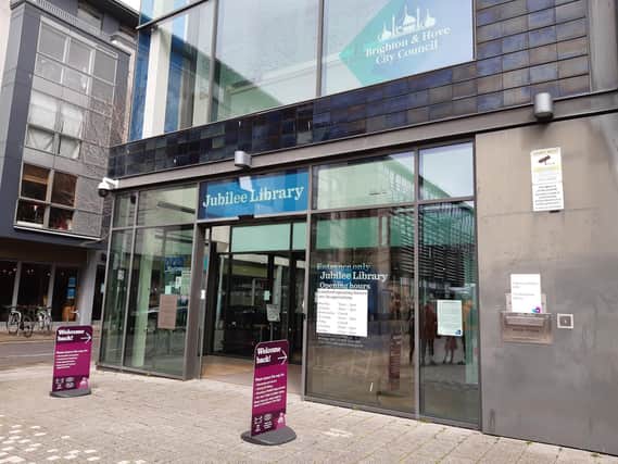 Jubilee Library in Brighton, which reopened yesterday (April 12) is one of the locations the test kits can be collected from
