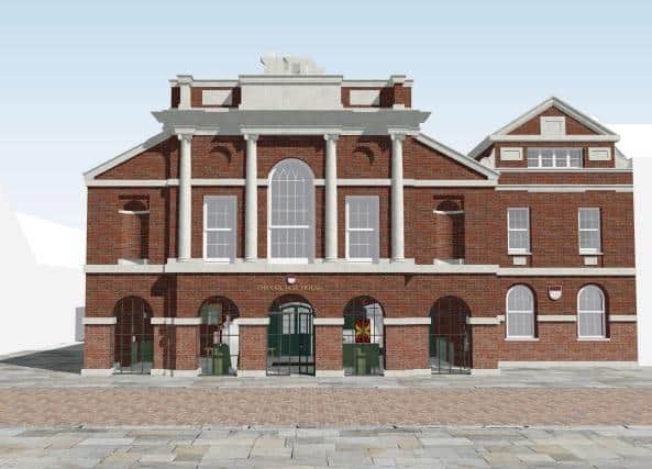 The Council House Portico, North Street, Chichester - designs by Fifty Point Eight architects