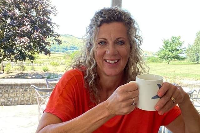 Sally Gunnell at her home in Sussex