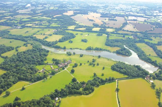 An aerial view of the Knepp Estate, which could be affected by the development, according to critics of the proposals.