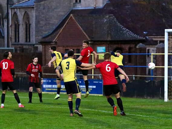 Eastbourne Town put AFC Uckfield under the pump / Picture: Joe Knight - Seaside Photography