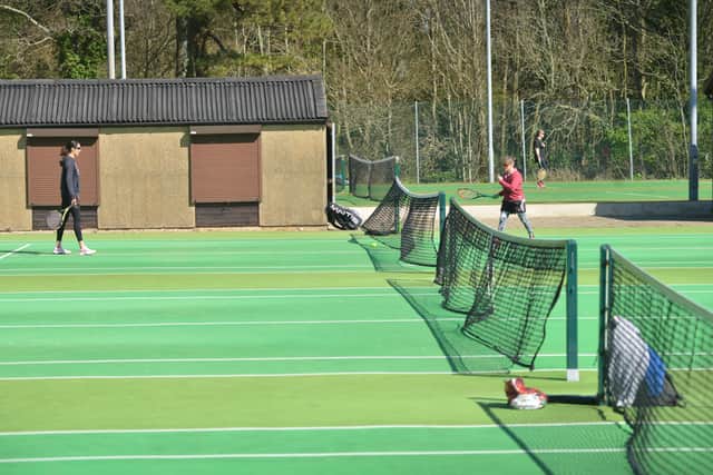Public tennis courts in Eastbourne reopen on March 29 as the UK's lockdown eases.

Hampden Park SUS-210329-164528001