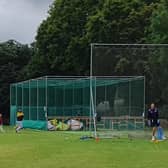 Activity in the nets at Lewes Priory during the last break between lockdowns