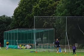 Activity in the nets at Lewes Priory during the last break between lockdowns