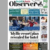 Today's front page of the Bexhill and Battle Observer SUS-210415-132112001