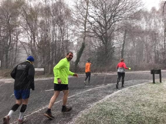 Haslemere Border athletes have been out in some wintry conditions