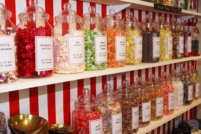 Sweets on the shelves at Sweet Memories