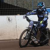 Speedway practice returns to Arlington Stadium - Chad Wirtzfeld in action / Picture by Mike Hinves
