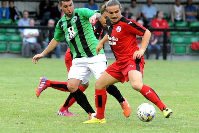 Action from Crawley Town's friendly at Burgess Hill Town in 2015. Picture by Steve Robards