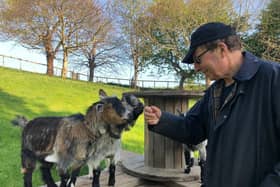 Best-selling crime author, Peter James, has four pigmy goats