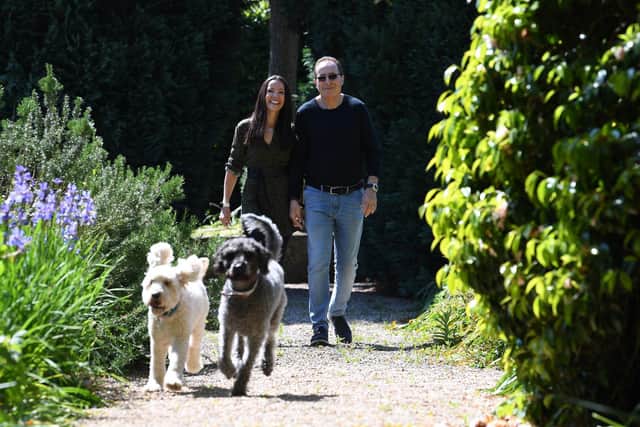 Peter James and wife Lara are 'huge animal lovers' and share their home with two dogs, two cats, four pigmy goats, 30 hens and 35 ducks.