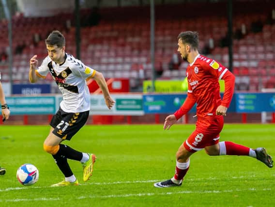 Action from Crawley Town's home game against Newport County back in December. Picture by Jamie Evans ©UK Sports Images Ltd