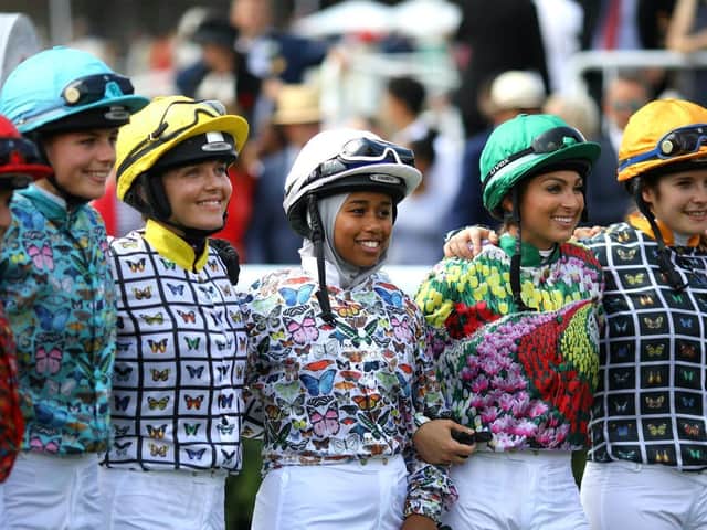 Some of the riders from the 2019 Magnolia Cup - with winner Khadijah Mellah in the centre