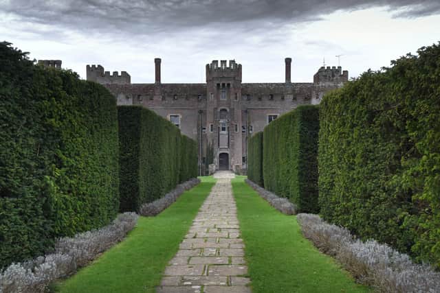 The grounds of Herstmonceux Castle in autumn 2020. The site will open as part of this year's National Garden Scheme. Photograph by Justin Lycett/ SUS-201118-154402001