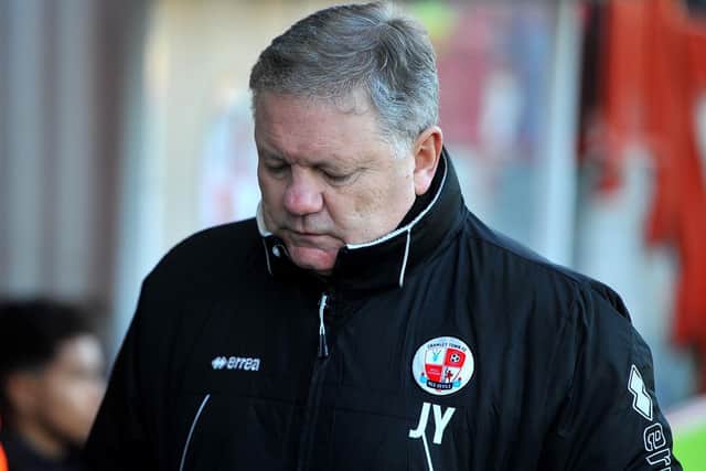 Crawley Town manager John Yems. Picture by Steve Robards