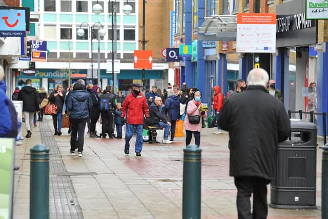 Crawley shoppers on Monday, April 12
