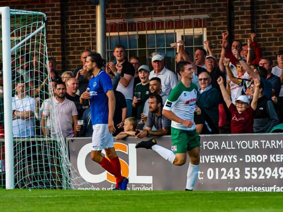 A goal for the Rocks on Pompey's last visit to the Lane - in 2019 / Picture: Tommy McMillan