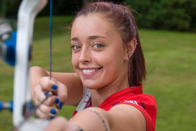 Bryony pictured in 2015 - showing she has been working towards her Olympic dream long-term