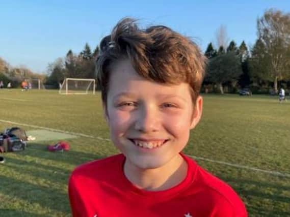 Aaron Woodhams was at the double for Roffey Robins Atletico under-12 in their win at Plumpton Jockeys on Wednesday evening. Picture courtesy of Paul Anderson