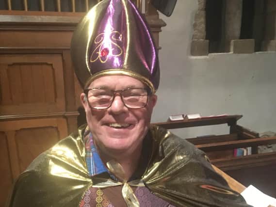 The picture of David is from January 2020. One of the ladies of the Church had made new costumes to sing “We Three Kings” for Epiphany at St Nicholas.
Picture by Mark Harrison