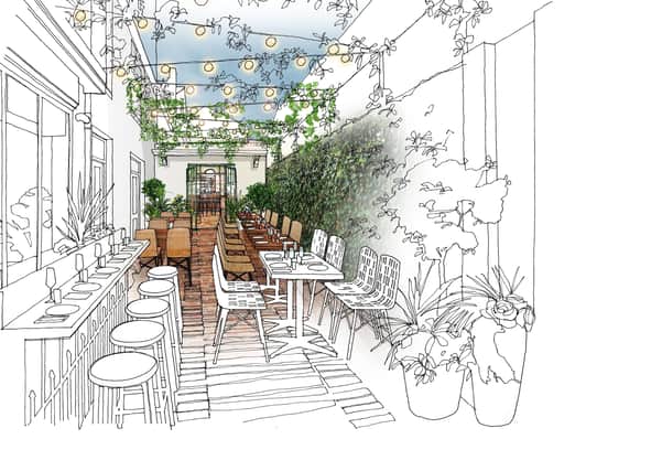 Designs for a terrace area at Burnt Orange
