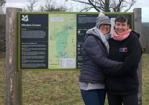 Helen and Abi Mackinnon hiked 100 miles along the South Downs Way to raise money for CLIC Sargent