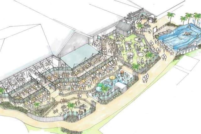 An artists impression of what the Seafront Terrace will look like when completed (Cove Communities)
