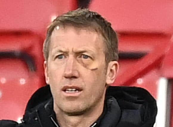 Graham Potter said Brighton will keep scrapping to stay in the Premier League after defeat at Sheffield United