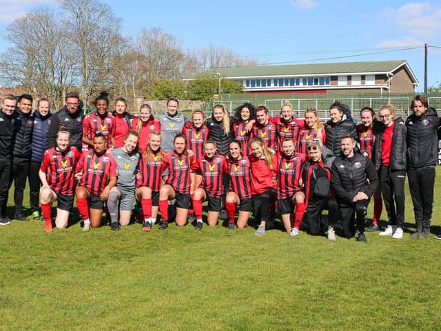 Lewes line up for an end of season photo / Picture: James Boyes