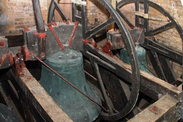 The number six and treble bells at All Saints' Church Eastbourne. SUS-210426-102707001