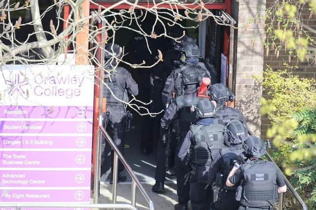Armed police enter Crawley College