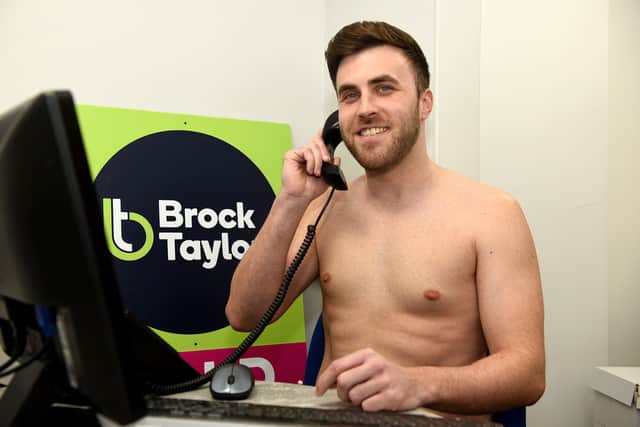 Liam Stanbridge of Brock Taylor. 12 Horsham businesses will pose in naked pictures for a charity calendar for 2021. Pic Steve Robards SR20011302 SUS-200113-122617001