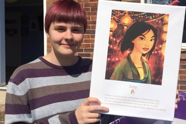 The Disney Princess storybook Mulan has been dedicated to Izzy Randall from Upper Beeding