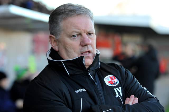 Crawley Town boss John Yems would like to see people banned from social media if they are found to have posted abuse online. Picture by Steve Robards