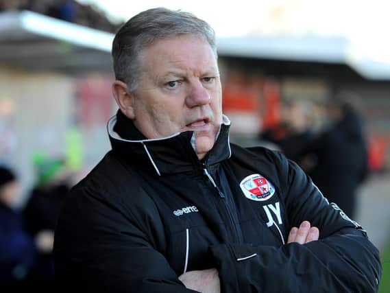 Crawley Town boss John Yems would like to see people banned from social media if they are found to have posted abuse online. Picture by Steve Robards