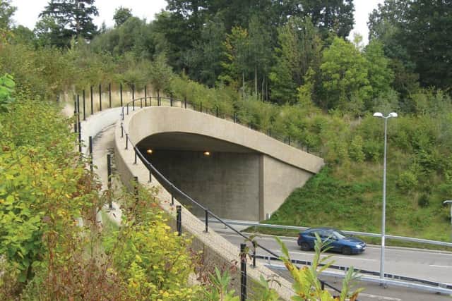 Scotney Bridge over the A24 in Kent inspired the design