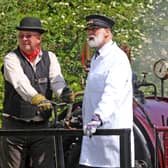 HOR 040411 Opening of lime kilns at Amberley Museum by Prince Michael of Kent. Prince Michael of Kent was invited to drive a train. photo by derek martin ENGSNL00120110405155151