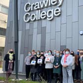 Crawley College receive their reward from Tilgate Bakery