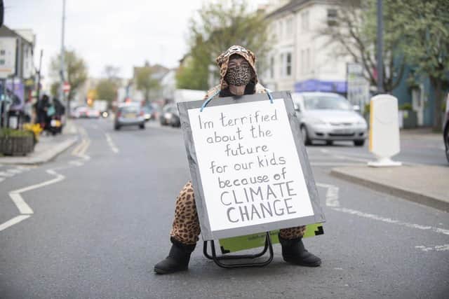 Extinction Rebellion protestors marked two years since the Government declared a climate emergency. Pictured Ruth Urbanowicz