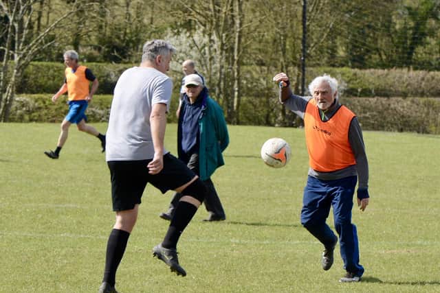 Walking football for men and women takes place at the Horsham & Shipley Community Project SUS-210405-105845001