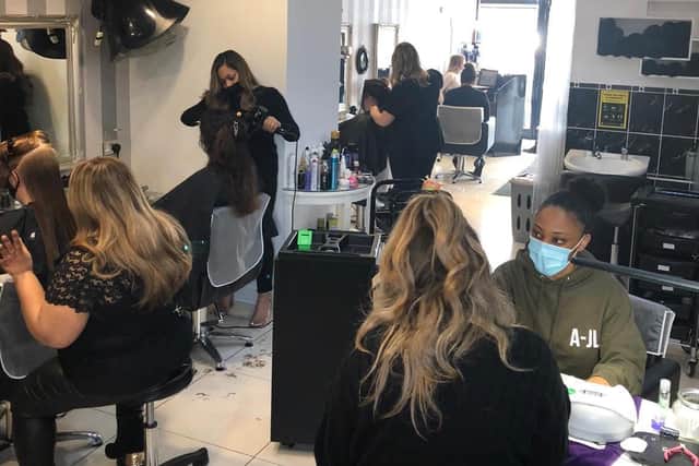 Anjels Hair & Beauty was a hive of activity on Sunday