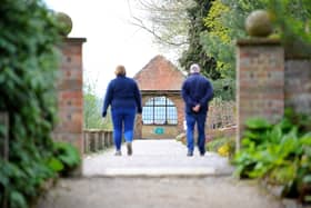 Visitors in the gardens of Standen, East Grinstead. Photograph: Steve Robards/ SR2104291 (31)