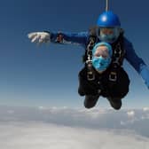 Orchards shopping centre manager Nicola Bird doing a skydive for St Catherine's Hospice. Picture: GoSkydive