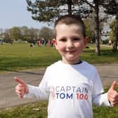 Finley Meddins and his mum Kirsty have been raising money for Chestnut Tree House children's hospice with their Captain Tom 100 Challenge