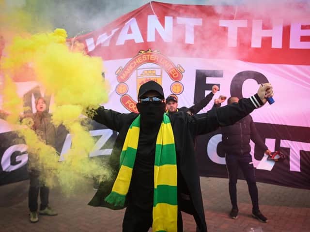 Manchester United fans continue to protest against the Glazer family ownership