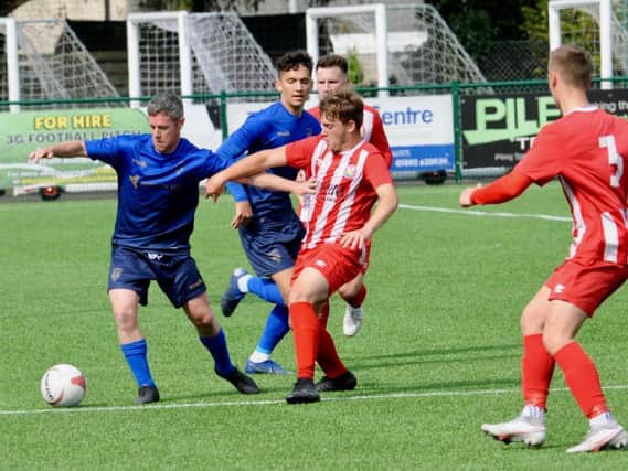 Stalwart Darren Budd has it under control for Lancing at Steyning / Picture: Stephen Goodger
